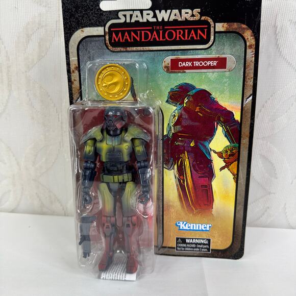 Star Wars Mandalorian Black Series Credit Collection Retro Cardback Dark Trooper - Picture 2 of 6